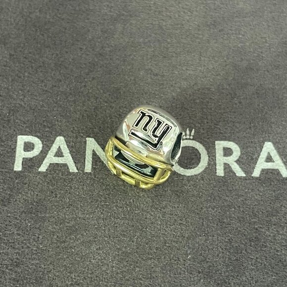 Pandora New York Giants Football Helmet Charm Pendant - Picture 1 of 4
